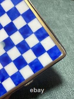 Vintage Limoges Peint Main Chess Board Trinket Box