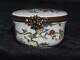 Vintage Limoges Peint Main Oval Trinket Box-birds On Vine -2.5l -excellent