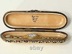 Vintage Limoges Petit Main France Trinket Box Leopard Print Case Wristwatch