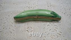 Vintage Limoges Porcelain Box Pea Pod Chaumart Exclusive Peint Main Hand Painted