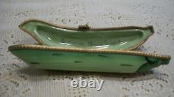 Vintage Limoges Porcelain Box Pea Pod Chaumart Exclusive Peint Main Hand Painted