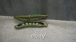 Vintage Limoges Porcelain Box Pea Pod Chaumart Exclusive Peint Main Hand Painted