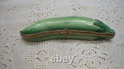 Vintage Limoges Porcelain Box Pea Pod Chaumart Exclusive Peint Main Hand Painted