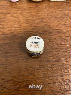 Vintage Limoges france trinket box lot of 5 Floral And Fruits