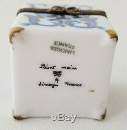 Vintage Peint Main LIMOGES Perfume Casket with Four Bottles Trinket Box