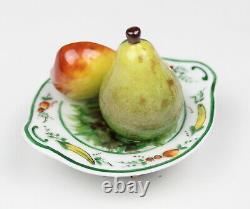 Vintage Peint Main limoges Limited Ed. 35 of 500 Pear Fruit Platter Trinket Box