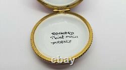 Vintage ROCHARD FRANCE LIMOGES PEINT MAIN APPLE TRINKET BOX