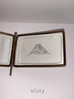 Vintage Rare Limoges France Keepsake Box, Japanese Flag