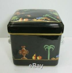 Vintage Tiffany & Co. Le Tallec Hand Painted Black Box Signed Private Stock