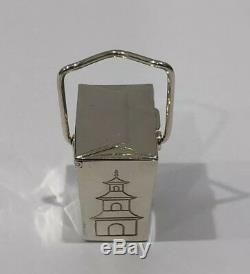 Vintage Tiffany & Co. Sterling Silver Chinese Food Pill Case Box Pouch Rare