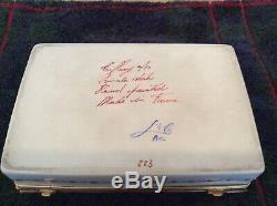 Vintage Tiffany Private Stock Ceramic Box Signed & Numbered Hand Painted France