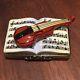 Violin On Music Sheet Book Trinket Box From Limoges France