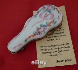 Violin-shaped Limoges Romantic Melodies Porcelain Box, Mint