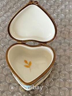 Vntg Limoges Peint Main Heart Trinket Box Limited Edition 146/250 La Gloriette