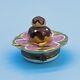 Vtg Limoges Puff Pastry Profiterole Porcelain Hinged Trinket Box Hand Painted