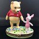 Winnie The Pooh And Piglet Artoria Limoges Peint Main Disney