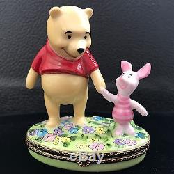 Winnie The Pooh and Piglet ARTORIA LIMOGES PEINT MAIN DISNEY
