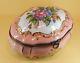 Xl Large Limoges France Hinged Dresser Box In The Style Of Louis Xvi Pink
